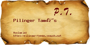 Pilinger Tamás névjegykártya